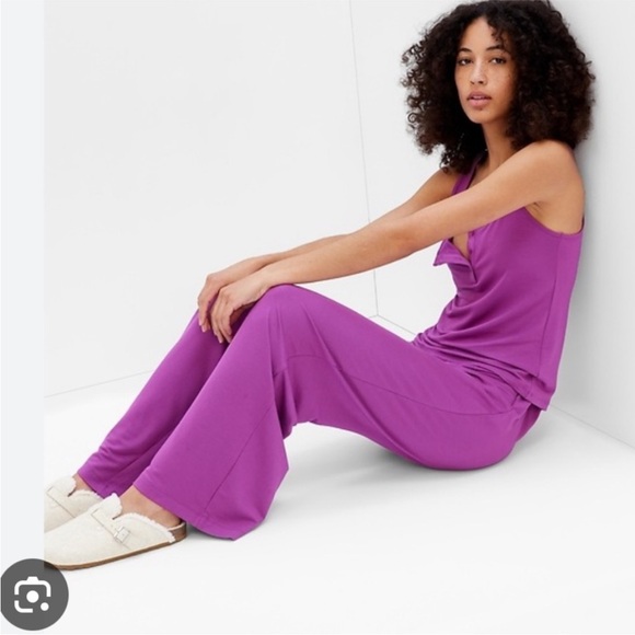 Gapbody Pants - GapBody Lenzing Modal Violet Wide Leg Pants XS Purple Pajama Pants Gap Body